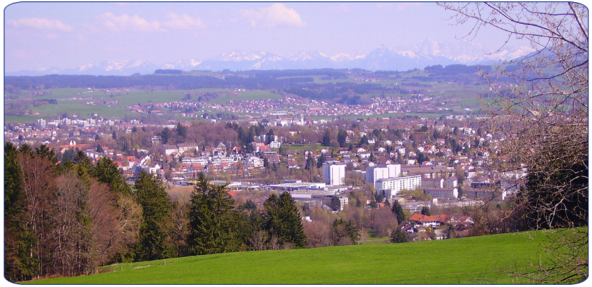  Ansicht von Kempten (Allgäu) - Blick vom Mariaberg